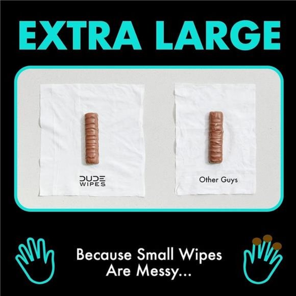 Flushable Wipes - 6 Pack, 288 Wipes - Mint Chill Extra-Large Adult Wet Wipes - Picture 3 of 6